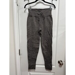 Pink Active‎ Seamless Waffle Knit Leggings Grey Womens L joggers athleisure